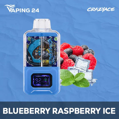 CrazyAce B15000 Blueberry Raspberry Ice Flavor - Disposable Vape