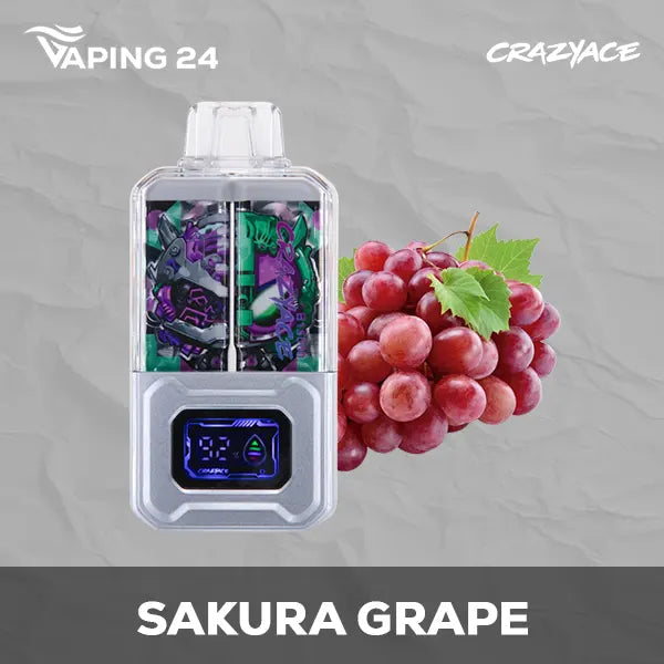 CrazyAce B15000 Sakura Grape Flavor - Disposable Vape